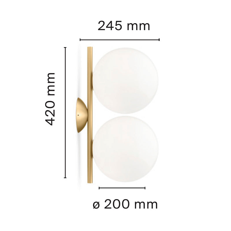 Flos IC C/W 1 Double Wall / Ceiling Light