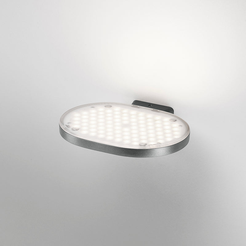 Flos Oplight W1 Wall Light Textured Metallic Grey
