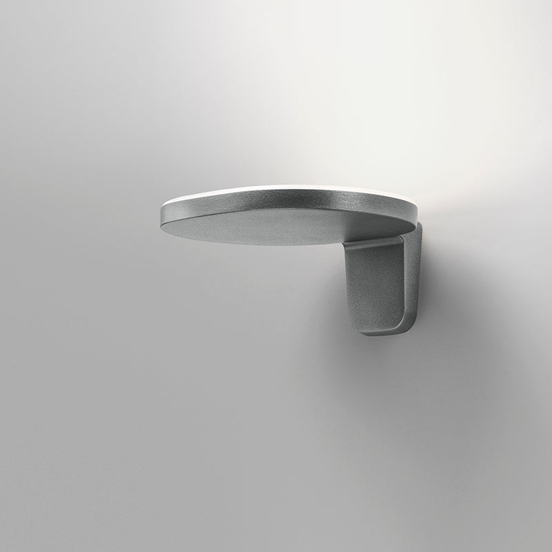 Flos Oplight W1 Wall Light Textured Metallic Grey