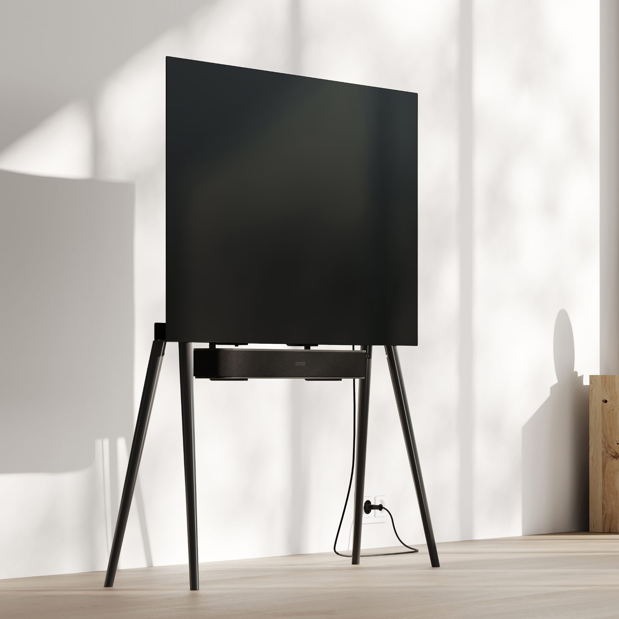 JALG TV-Stand Birch / Black 42" - 55"