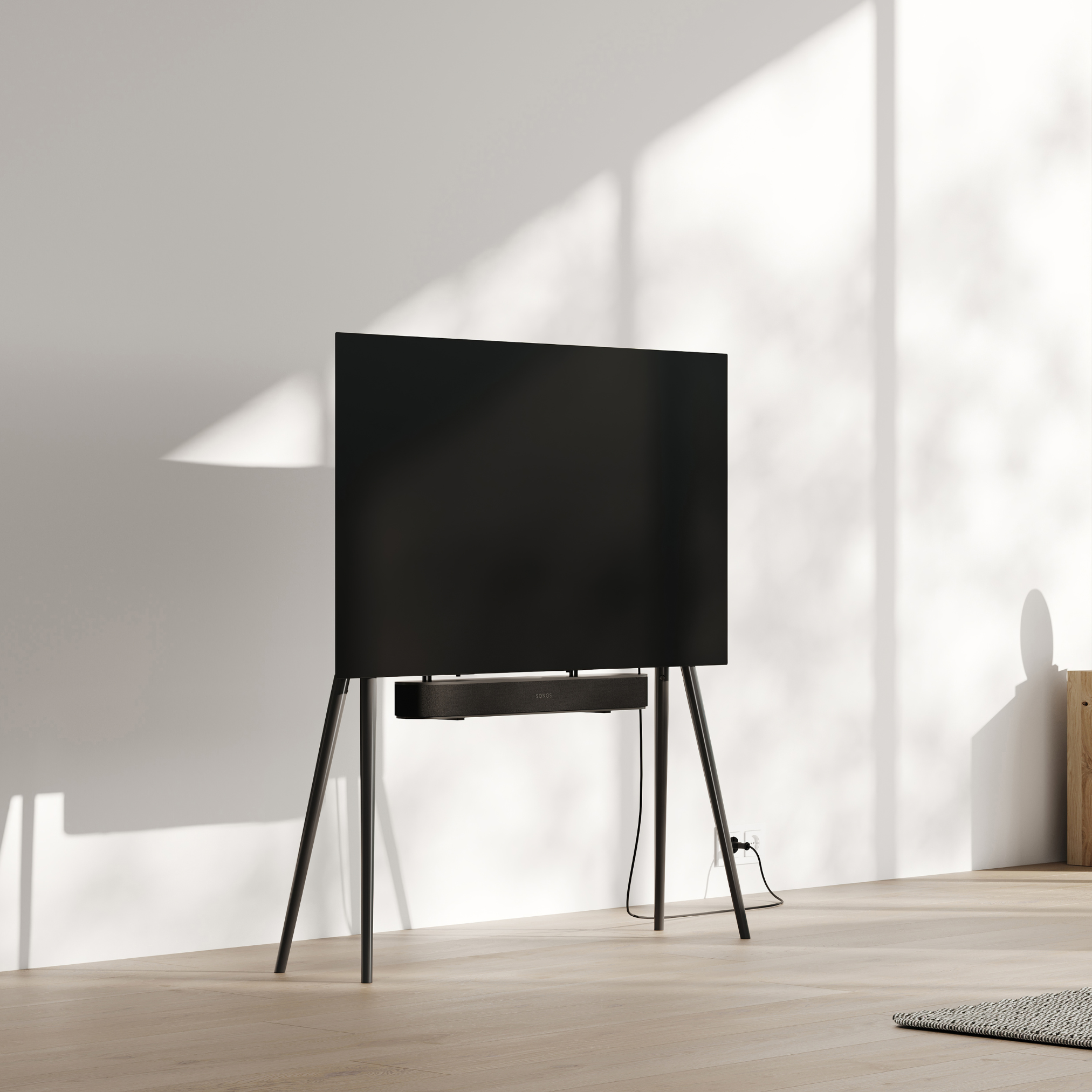 JALG TV-Stand Birch / Black 42" - 55"