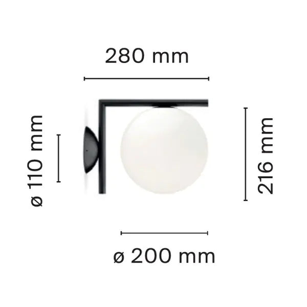 Flos IC C/W 1 Outdoor Ceiling / Wall Light – Display Model